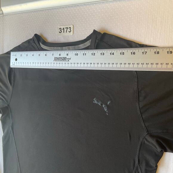 PUMA Women T-shirt size M US Black Short Sleeve CloudSpun Casual Workout Active - Picture 2 of 7